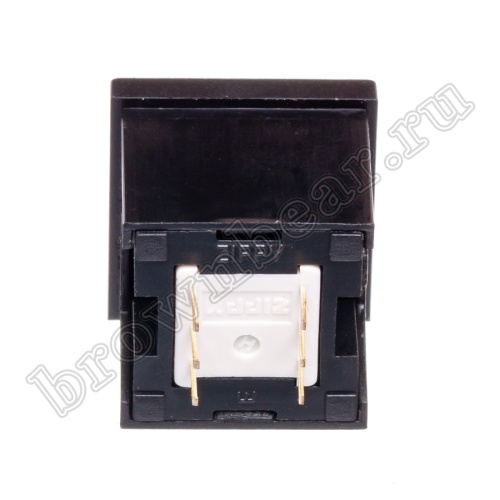 Кнопка мини с фиксацией, красная в черном корпусе PSM2-1-R-B  фото 6