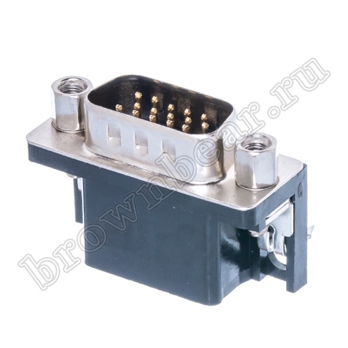 Разъем D-SUB  15 контактов высокой плотности, вилка на плату, прямой угол DHR-15M фото 11