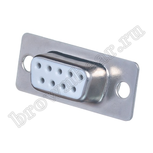 Разъем D-SUB 9 контактов, гнездо на кабель, пайка, тип 2 DB-9F