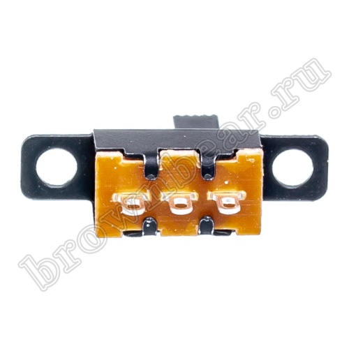 Движковый переключатель мини 3 контакта, тип 5/3, без резьбы, L=5мм SS-5/2-3 фото 3
