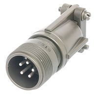 Разъём Amphenol серии MS, 5 контактов, вилка на кабель, тип 14S, наружная резьба MS3101E-14S-5P