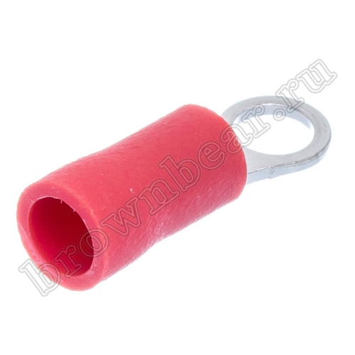 Клемма кольцевая обжимная тип "O" 3.7 мм, на провод 0.25 - 1.5 мм², изолированная, кратно 100шт. TRI-1.25-3 фото 3