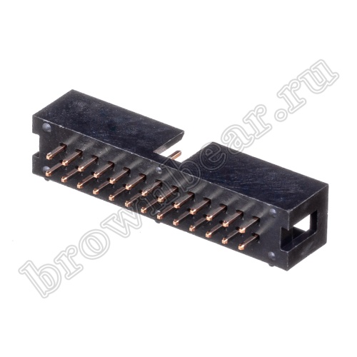 Разъем IDC 2х13 вилка на плату, шаг 2.54мм BH-26 фото 3