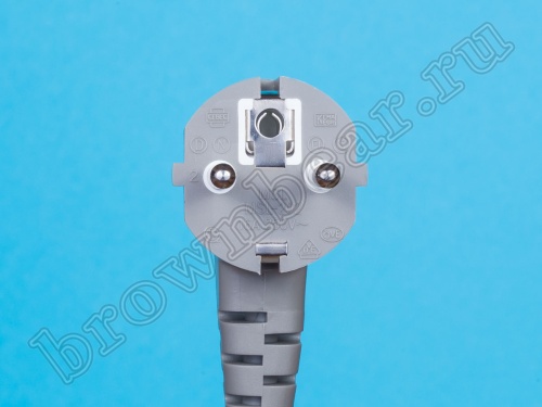 Кабель (шнур) питания 220В IEC320, CEE7/7 - C13, угловой, серый, 10А (3x0.75мм²), 1.8 метра фото 4