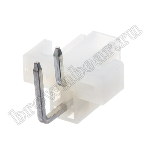 Разъем питания Mini-Fit 2 контакта, вилка на плату, прямой угол, под винты, шаг 4,2мм MF-2MRB фото 4