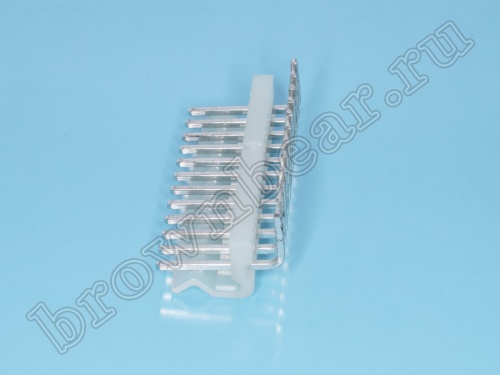 Разъем питания 12 контактов, вилка на плату, прямой угол, шаг 3.96 мм PWL-12R фото 6