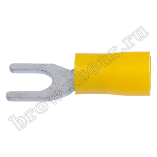 Клемма вилочная обжимная тип "U" 5.3 мм на провод 4.0 - 6.0 мм², изолированная, кратно 100шт. TYI-5.5-5 фото 2