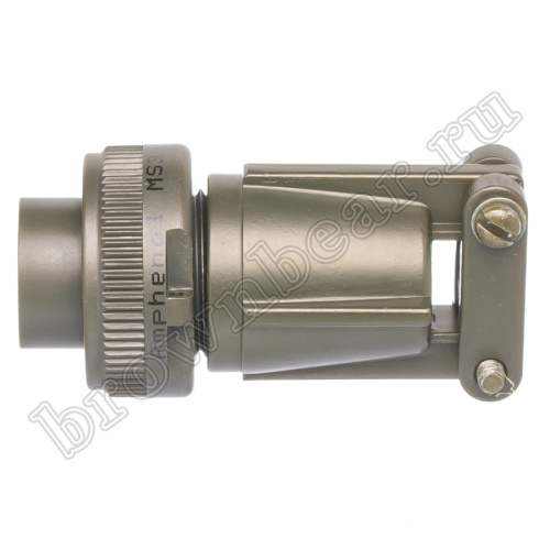 Разъём Amphenol серии MS, 5 контактов, вилка на кабель, тип 14S, резьбовой MS3106E-14S-5P фото 3