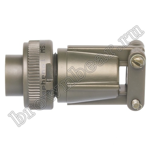 Разъём Amphenol серии MS, 5 контактов, вилка на кабель, тип 14S, резьбовой MS3106E-14S-5P фото 7