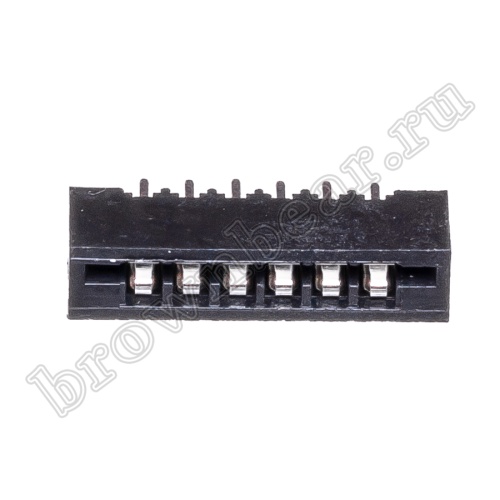 Разъем IDC 1x6 контактов под сверхплоский кабель, шаг 2.54мм FB-6 фото 3