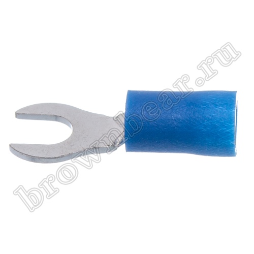 Клемма вилочная обжимная тип "U" 4.3 мм на провод 1.5 - 2.5 мм² круглая, изолированная, кратно 100шт. TYRI-2-4 фото 6