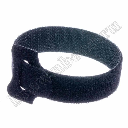 Стяжка (хомут) на липучке 210х16 мм, многоразовая, черная, упаковка 20 шт. MGT-210BK фото 3