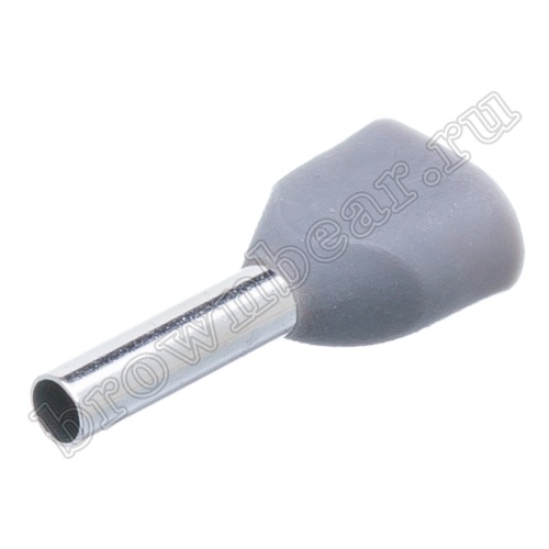 Кабельный наконечник штыревой втулочный изолированный НШВИ2 8 мм, под опрессовку на провод 0.75 мм², упаковка 100шт. TIC2-0.75-8
