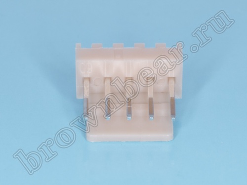 Разъем питания 5 контактов, вилка на плату, прямой угол, шаг 2.54 мм WF-5R фото 5