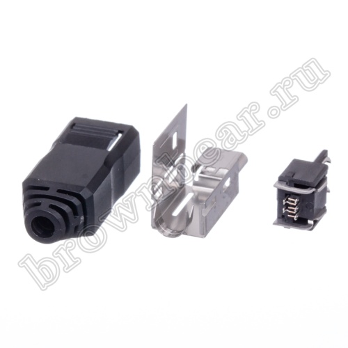 Разъем micro USB, вилка на кабель с корпусом, 5 контактов USB/Mc-SP фото 7