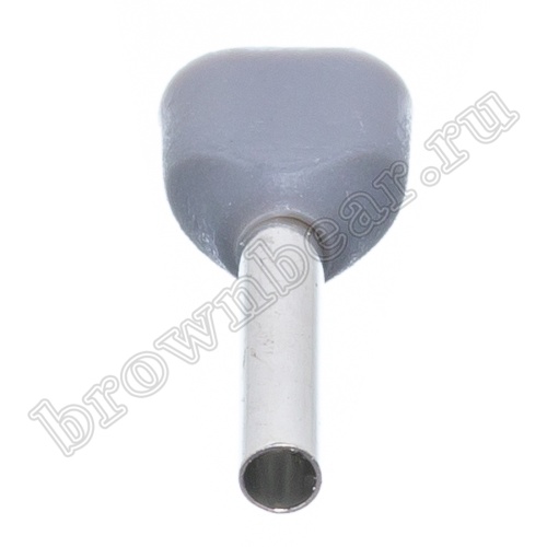 Кабельный наконечник штыревой втулочный изолированный НШВИ2 10 мм, под опрессовку на провод 0.75 мм², упаковка 100шт. TIC2-0.75-10 фото 2