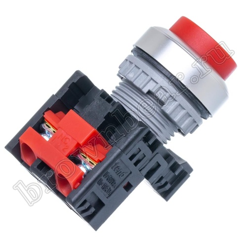 Кнопка управления выступающая, с фиксацией, d 30 мм, НЗ, красная TN2BAR-1B фото 4