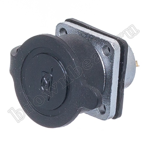 Разъём М14 6 контактов розетка на блок, квадратный фланец фото 7