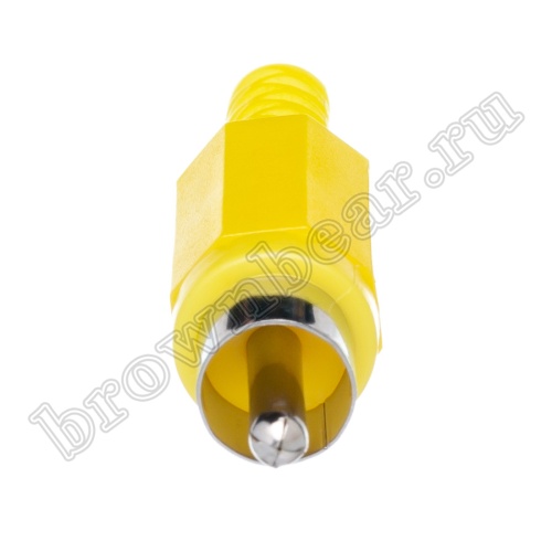 Разъем RCA-тюльпан, вилка на кабель, желтый RPC-1-Y фото 2