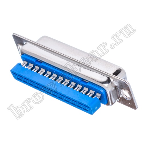 Разъем D-SUB 25 контактов, гнездо на кабель, зажим DBI-25F фото 3