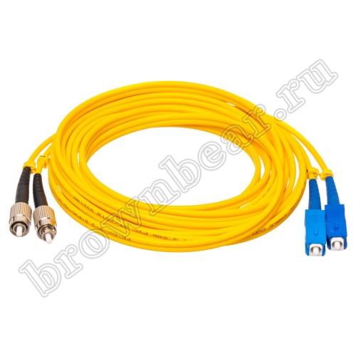 FC-SC патч-корд одномодовый 3м (Duplex)  фото 2