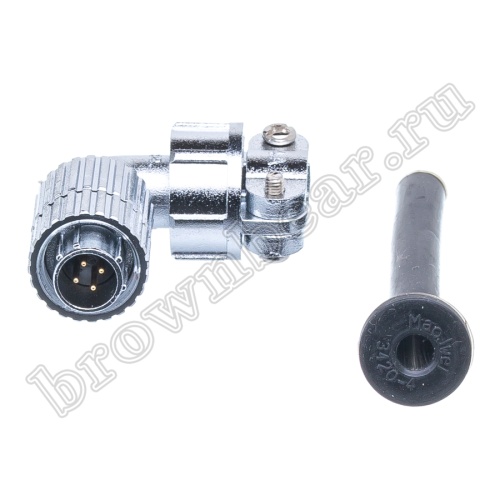 Разъём М14 4 контакта вилка на кабель, прямой угол фото 6