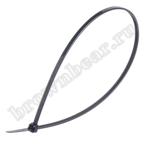 Стяжка (хомут) нейлоновая 330 x 3.6 мм, UV защита, черная, упаковка 100 шт. CV-330W-UV