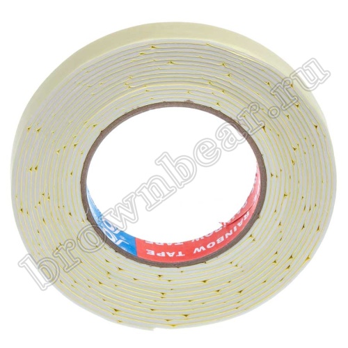 Двусторонняя клейкая лента на вспененной основе 2 х 20 мм GLS-20 фото 3