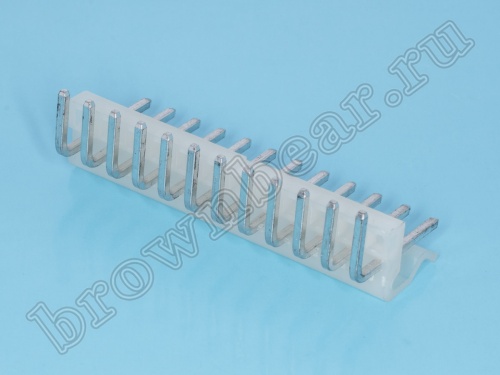 Разъем питания 12 контактов, вилка на плату, прямой угол, шаг 3.96 мм PWL-12R фото 3