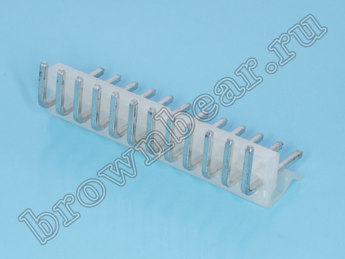 Разъем питания 12 контактов, вилка на плату, прямой угол, шаг 3.96 мм PWL-12R фото 3