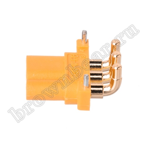 Разъем питания MR30 для АКБ, 3 контакта, розетка на плату угловая MR30PW30-F.G.Y фото 2