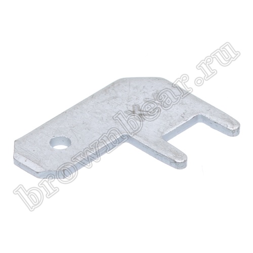 Клемма плоская 4.9 мм, вилка на плату, угловая, кратно 100шт., РП-П TA-4.9MR