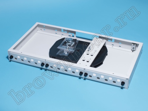 Оптический кросс 19"  1U 24 порта ST/FC со сплайс касcетой 