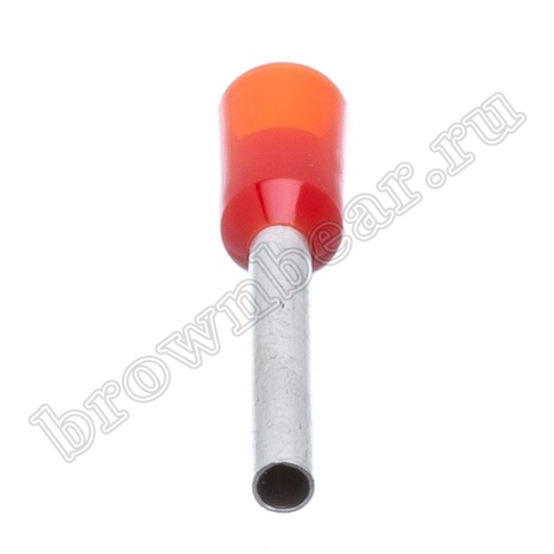Кабельный наконечник штыревой втулочный изолированный НШВИ 12 мм, под опрессовку на провод 1.0 мм², упаковка 100шт. TIC-1.0-12 фото 5