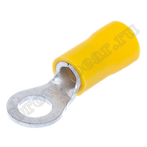 Клемма кольцевая обжимная тип "O" 5.3 мм, на провод 4.0 - 6.0 мм², изолированная, кратно 100шт. TRI-5.5-5