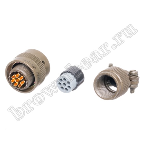 Разъём Amphenol серии 62IN, 8 контактов, вилка на кабель, тип 10,  байонетный 62IN-16F-10-8P фото 2