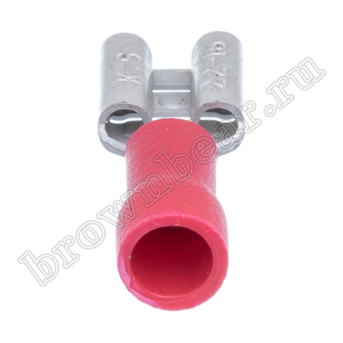 Клемма плоская обжимная 6.3 мм, гнездо на провод 0.25 - 1.5 мм², изолированная, кратно 100шт., РПИ-М TAI-1.25F фото 3