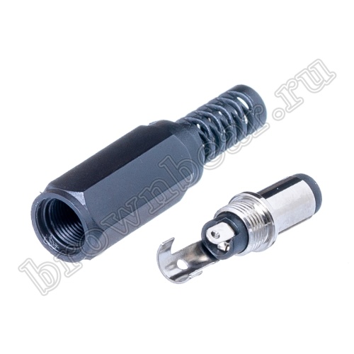 Разъем питания DC штекер 2.1 х 5.5мм, на кабель c амортизатором DJK-11A фото 3