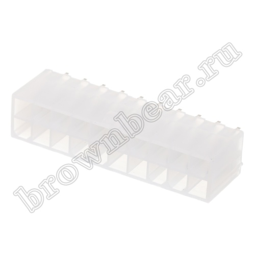 Разъем питания Mini-Fit 20 контактов, вилка на плату, шаг 4,2мм MF-20MA