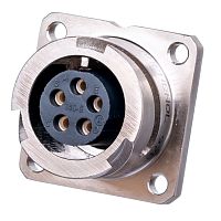 Разъем Amphenol серии 97B, ACA-B, 5 контактов, розетка на блок, тип 14S, байонет 97B3102E-14S-5S(A23)