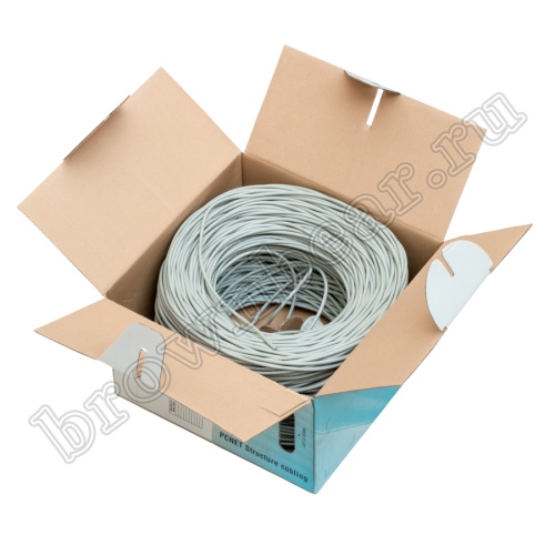 Кабель Витая пара, 4 пары, медный, 5е категория, серый, PCnet, бухта 305м PCnet фото 5