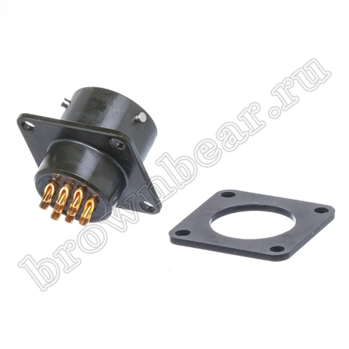 Разъём промышленный байонет MIL-26482 Series I серии HVMS 10 контактов, розетка на блок фото 5