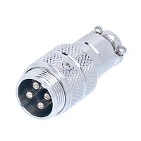 Разъем M16 4 контакта вилка на кабель, наружная резьба, тип GX16 AC-M16-4MA
