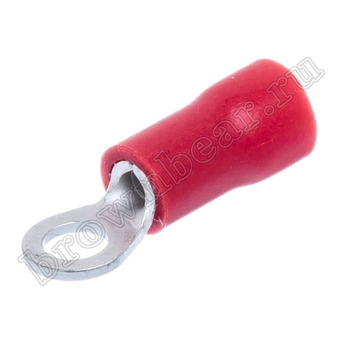 Клемма кольцевая обжимная тип "O" 3.2 мм, на провод 0.25 - 1.5 мм², изолированная, кратно 100шт. TRI-1.25-3S