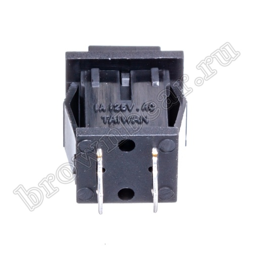 Кнопка без фиксации, квадратная на блок крепление защелка, НР, черная PSW-9AB фото 4