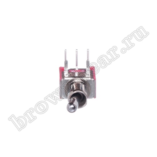 Тумблер мини однополюсный, 3 контакта (on-on), на плату угловой, SPDT (B070BV) PST-71AR1 фото 2