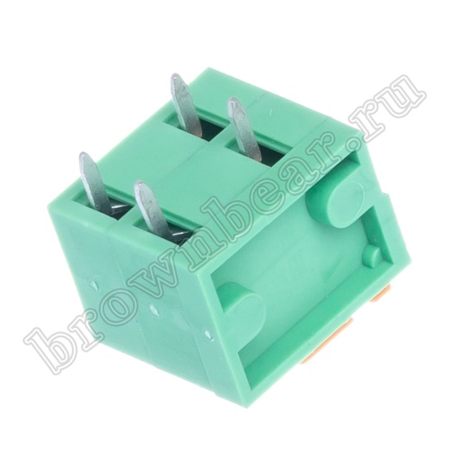 Клеммник нажимной на плату, 2 контакта, 5.08 мм, угловой TB-05A фото 7