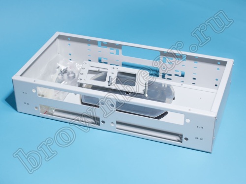 Оптический кросс 19"  2U 32 порта со сплайс касcетой (без планок 160мм) 