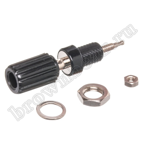 Клемма приборная для разъема Banana, тип 11 (гнездо), черная BP-11B фото 8