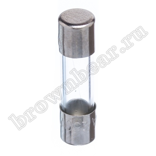 Предохранитель 5х20 мм, цилиндрический, стеклянный, быстрый, 0.5А/250В (GFE) фото 2